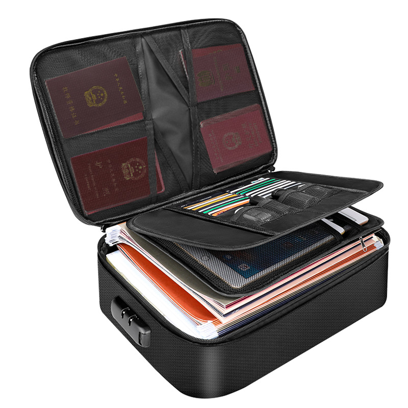Fireproof Document Bag – Passport & Valuables Organizer