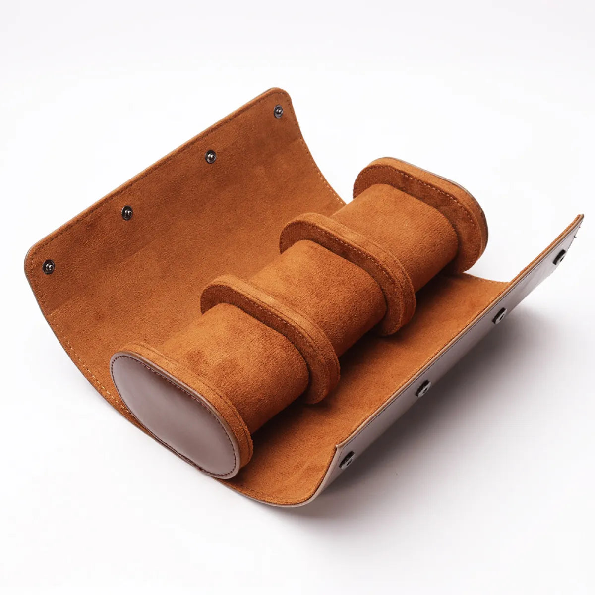 Travel Watch Case – 3-Slot Leather Organizer